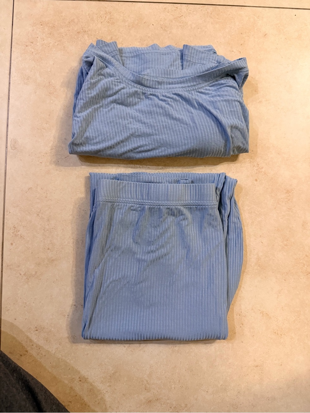 Little Sleepies Fog Ribbed Pajama Set